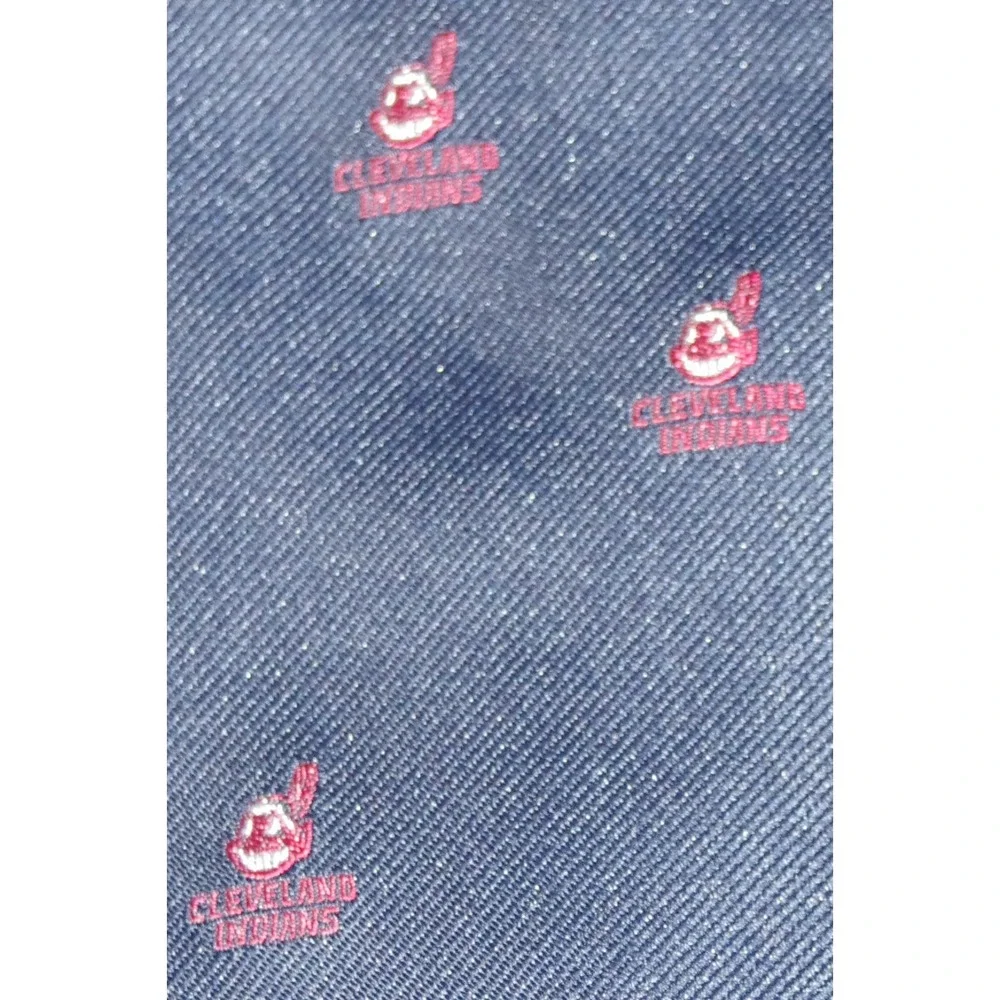 Vintage‎ Cleveland Indians Chief Wahoo AOP Necktie Made in USA EUC